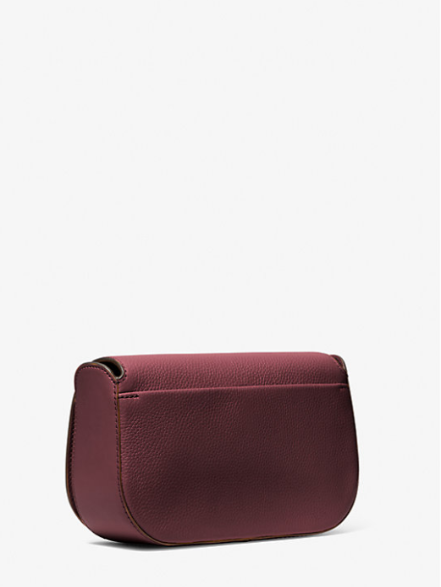 MK Samira Small Pebbled Leather Messenger Bag
