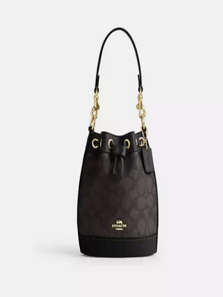 Mini Bucket Bag In Signature Canvas I COACH