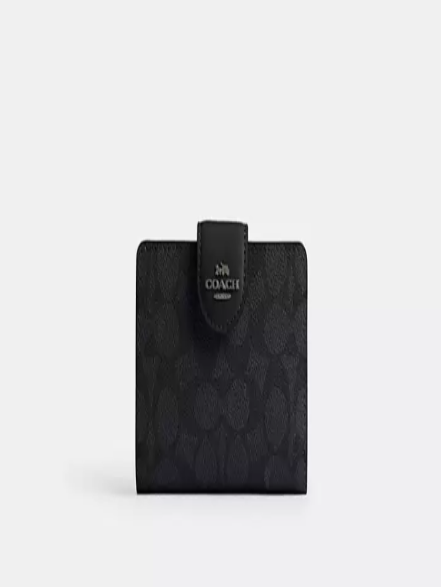 Medium Corner Zip Wallet In Signature Canvas I COACH