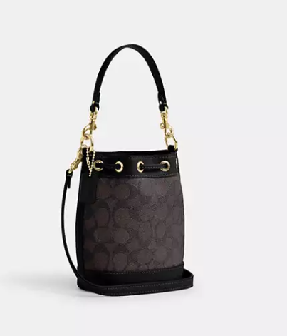 Mini Bucket Bag In Signature Canvas I COACH