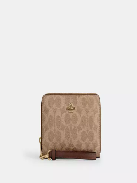Long Zip Around Wallet In Signature Canvas I COACH