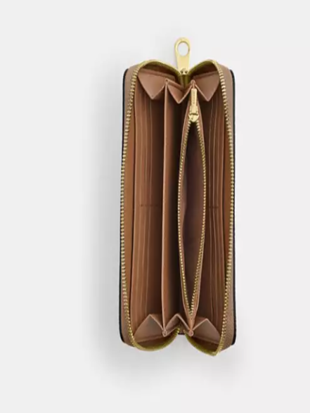 Long Zip Around Wallet In Signature Canvas I COACH