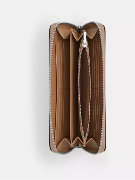 Long Zip Around Wallet In Signature Canvas I COACH