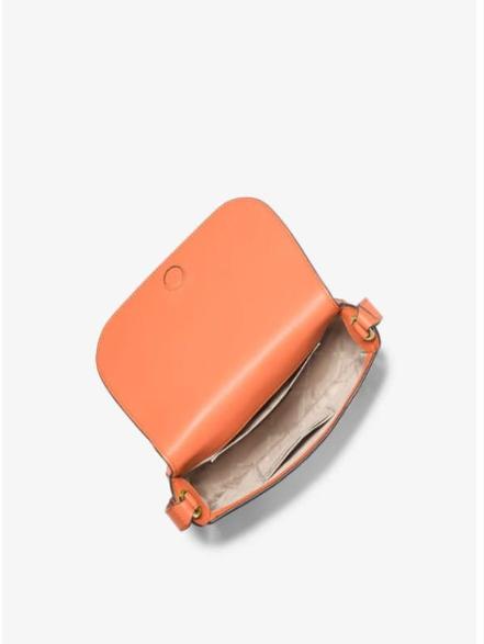 MK Samira Small Pebbled Leather Messenger Bag