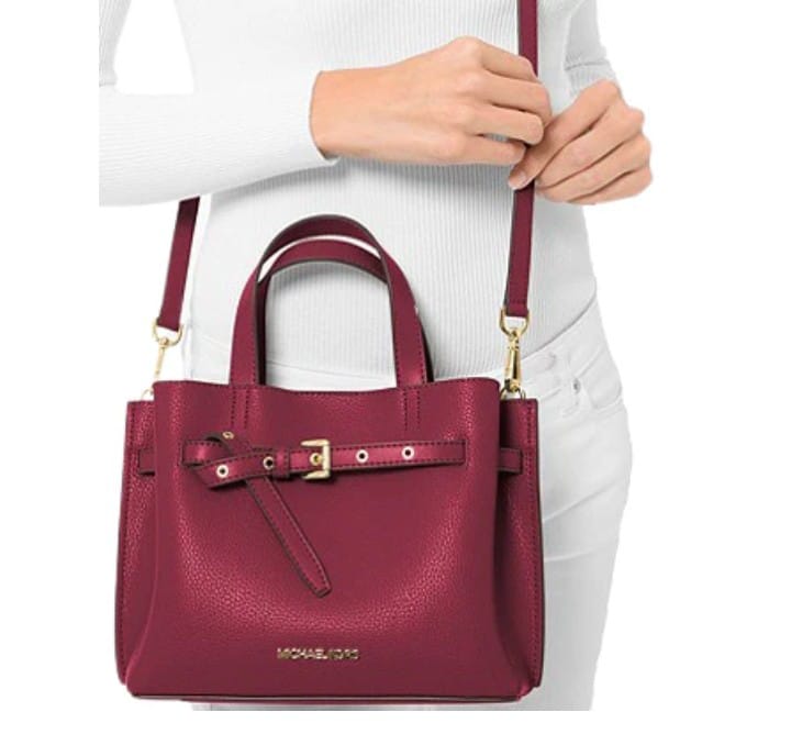 MK Emilia Small Pebbled Leather Satchel