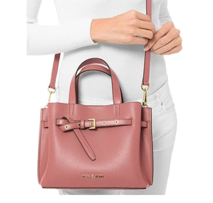 MK Emilia Small Pebbled Leather Satchel