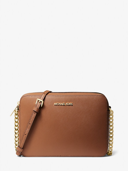MK Jet Set Large Saffiano Leather Cross Body Bag