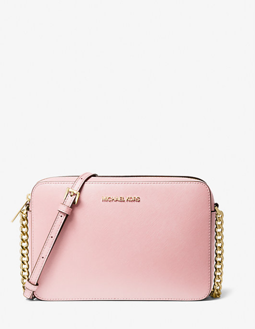 MK Jet Set Large Saffiano Leather Cross Body Bag