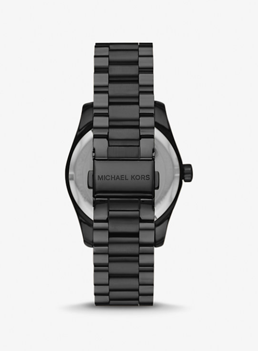 MK Lexington Pavé Black-Tone Watch