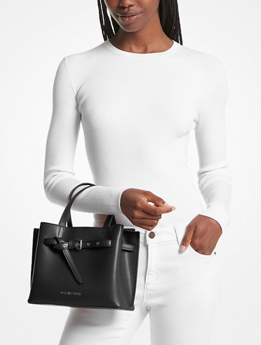MK Emilia Small Pebbled Leather Satchel