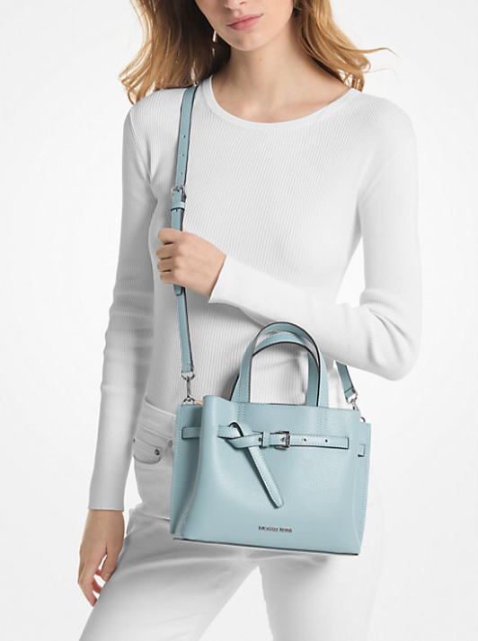 MK Emilia Small Pebbled Leather Satchel