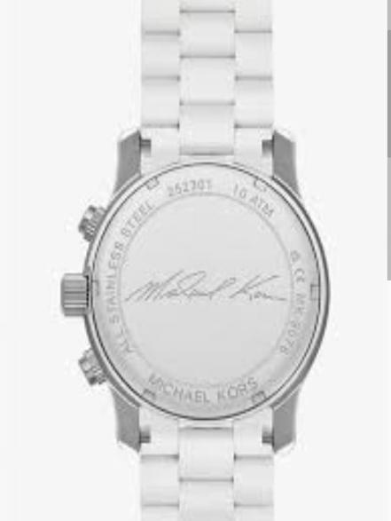Oversized Runway White-Tone Watch