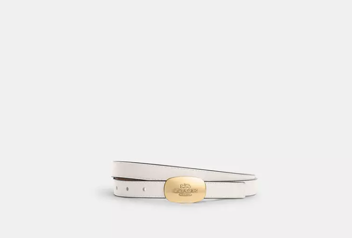 Signature Buckle Cut To Size Reversible Eliza Belt, 18 Mm     I     COACH