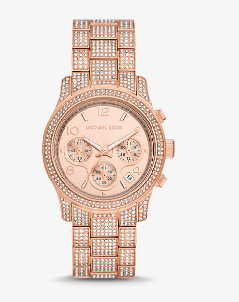 Runway Pavé Rose Gold-Tone Watch