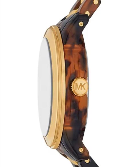 Runway Pavé Gold-Tone and Tortoiseshell Acetate Watch