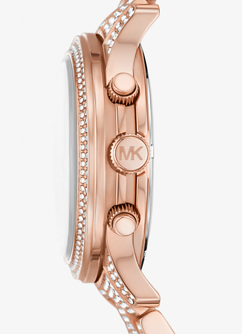 Runway Pavé Rose Gold-Tone Watch