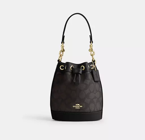 Mini Bucket Bag In Signature Canvas    I    COACH