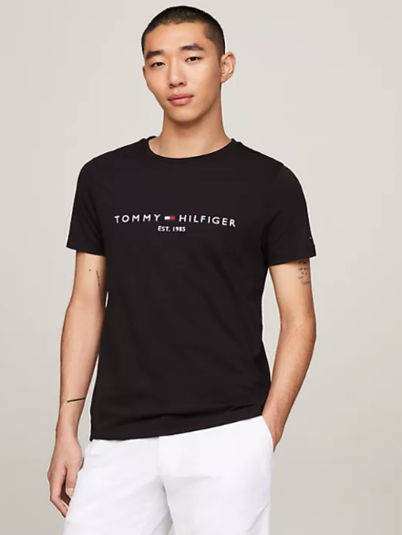 Embroidered Tommy Logo T-shirt        I     TOMMY HILFIGER