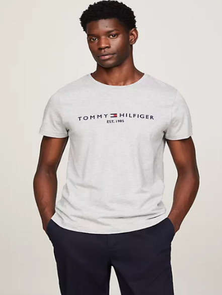 Embroidered Tommy Logo T-shirt        I     TOMMY HILFIGER