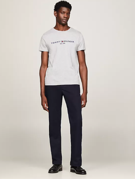 Embroidered Tommy Logo T-shirt        I     TOMMY HILFIGER