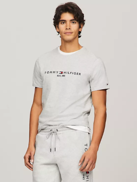 Embroidered Tommy Logo T-shirt        I     TOMMY HILFIGER