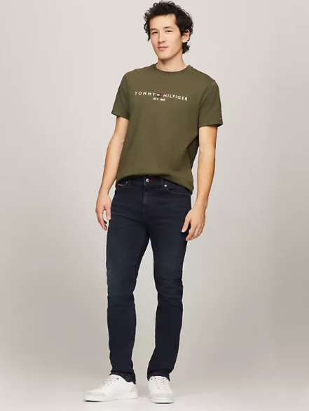 Embroidered Tommy Logo T-shirt        I     TOMMY HILFIGER