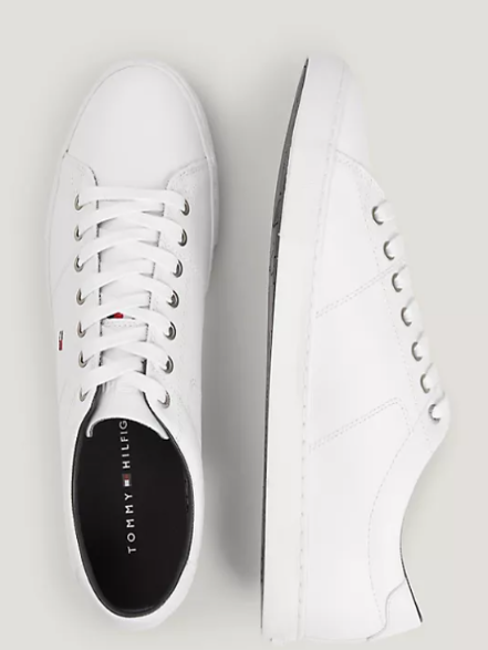 Flag Leather Sneaker     I     TOMMY HILFIGER