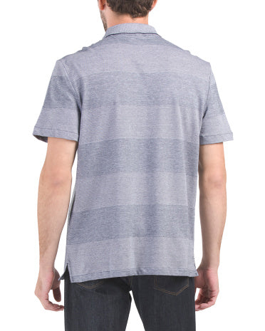 Short sleeve Wide Jacquard Polo      I      CALVIN KLEIN