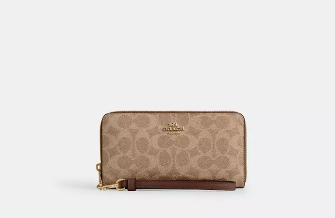 Long Zip Around Wallet In Signature Canvas    I    COACH