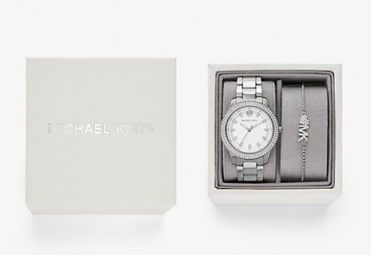 MK Mini Tibby Pavé Watch and Bracelet Gift Set