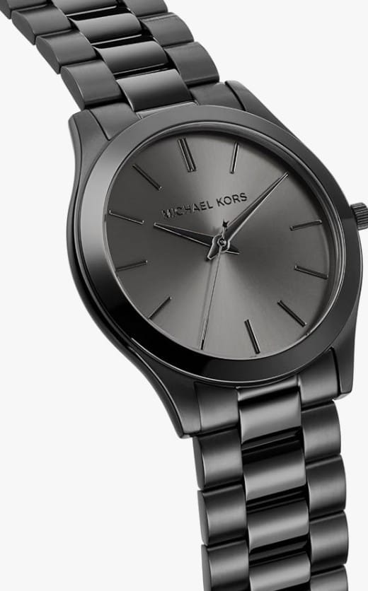 Oversized Slim Runway Black-Tone Watch