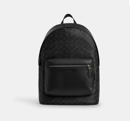 West Backpack In Signature Canvas        I      COACH